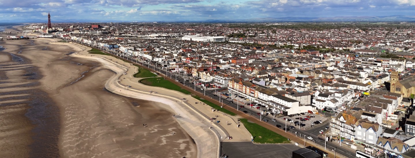 blackpool aerial view coast