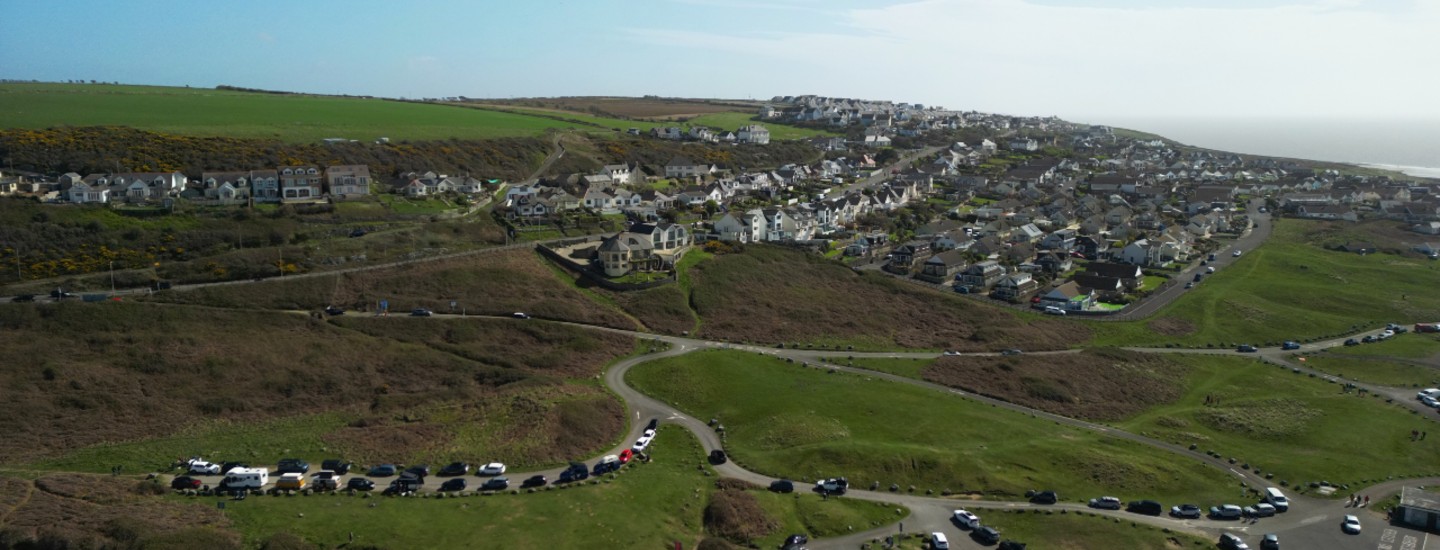 bridgend river ogmore aerial view
