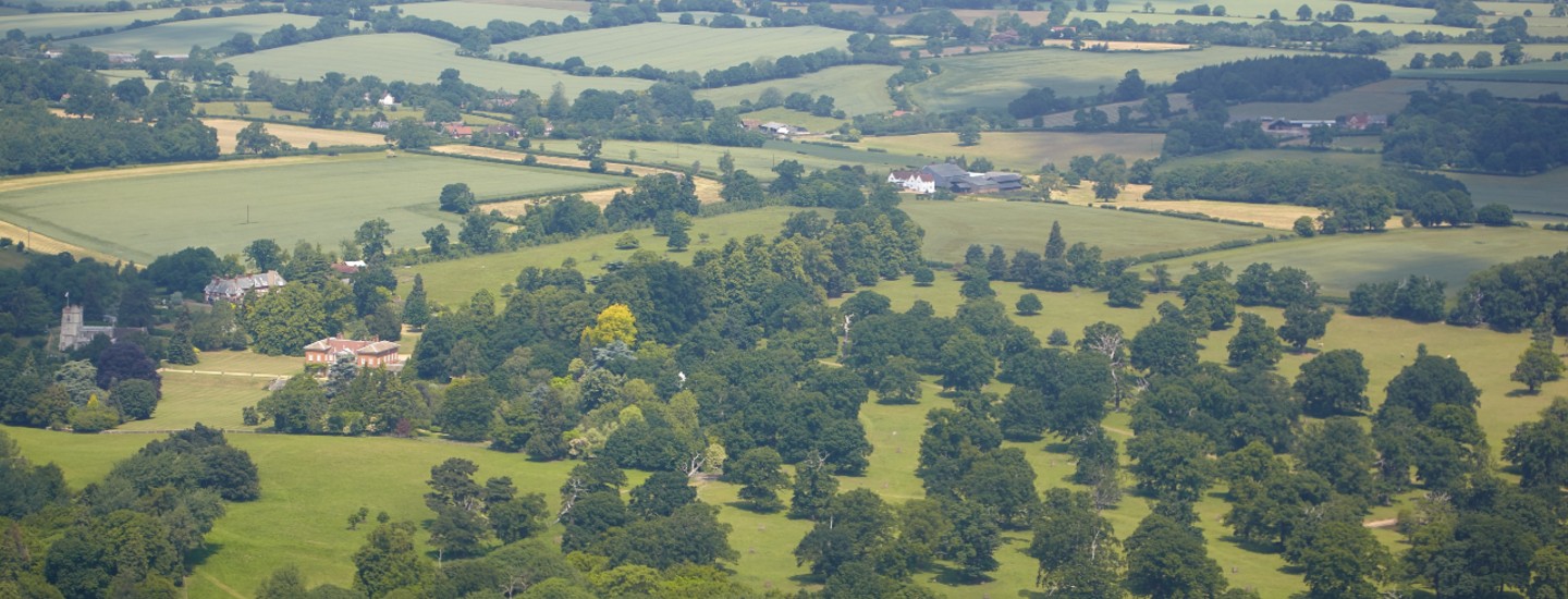 cambridgeshire lowlands aerial view
