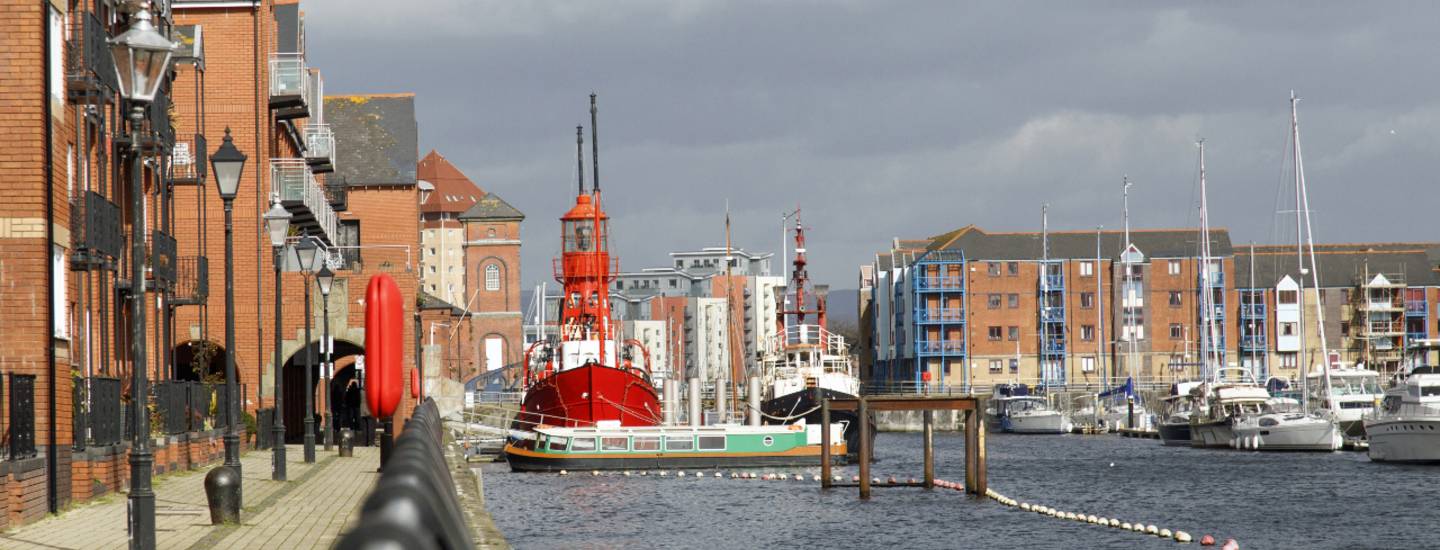 swansea boats moored appartments blocks