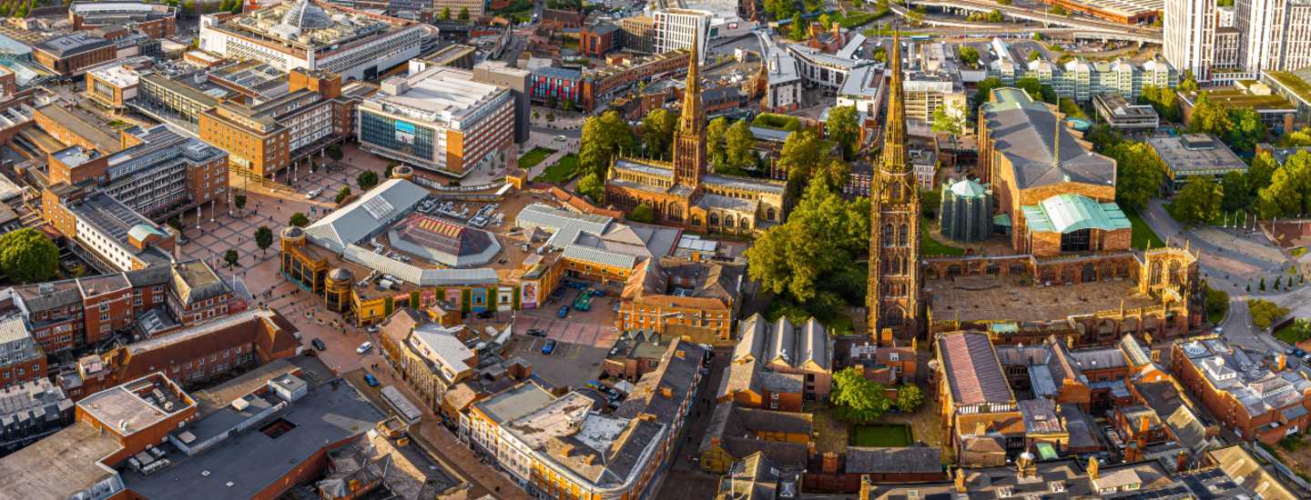 west midlands coventry aerial view